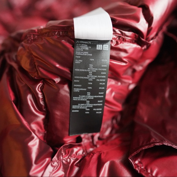 +J Uniqlo black long puffer jacket - Picture 4 of 5